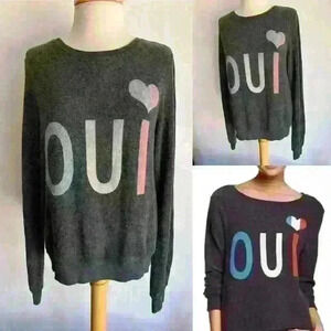 WILDFOX - OUI Grey Sweater